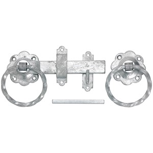 150mm Twisted Ring Gate Latch - Galvanized