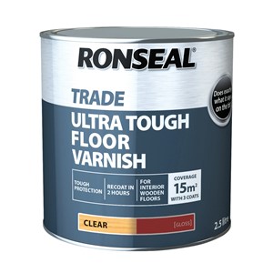 Ronseal Trade Ultra Tough Floor Varnish Clear Gloss 2.5L