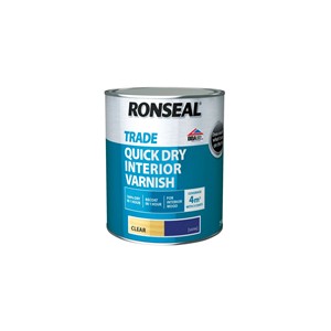 Ronseal Trade Quick Dry Interior Varnish Clear Satin 750ml