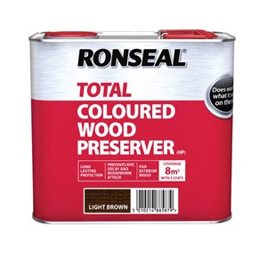 Ronseal Trade Total Wood Preserver Light Brown 2.5L