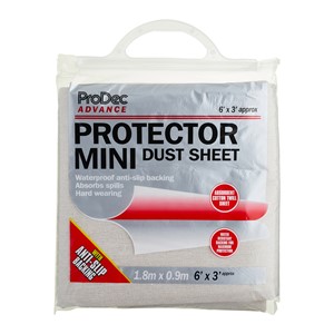 ProDec Advance 6' x 3' Water Resistant Protector Cotton Dust Sheet