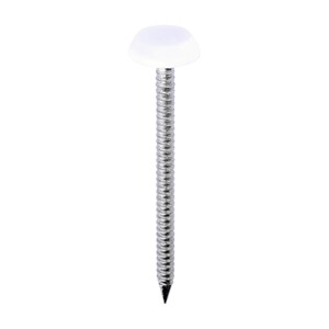 TIMCO Polymer Headed Nails - A4 Stainless Steel - White 50mm