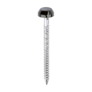 TIMCO Polymer Headed Pins - A4 Stainless Steel - Mahogany 30mm
