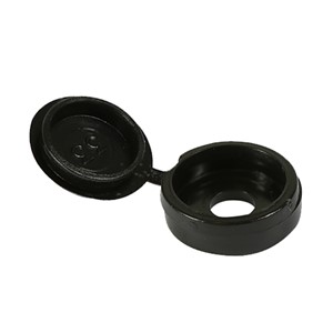TIMCO Hinged Screw Caps - Small - Black to Fit 3.0 to 4.5 Screw