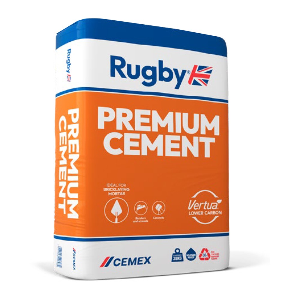Rugby Premium Cement in Plastic Bag (25kg)