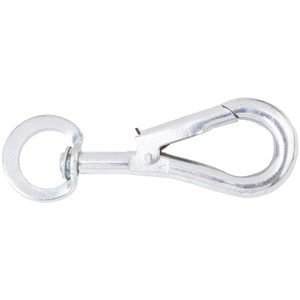 80mm Spring Hook to Swivel - Galvanized (Pack of 2)