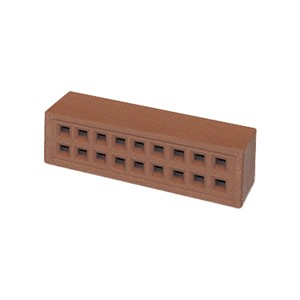 Square Hole Air Brick 215mm x 65mm Red