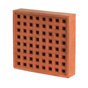 Square Hole Air Brick 215mm x 220mm Red