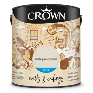 Crown Matt Emulsion Antique Cream 2.5L