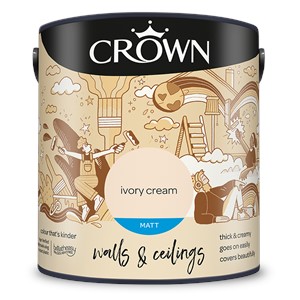 Crown Matt Emulsion Ivory Cream 2.5L