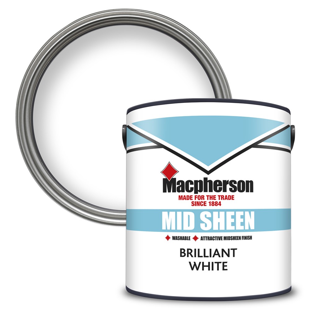 Macpherson Mid Sheen Emulsion Brilliant White 2.5L