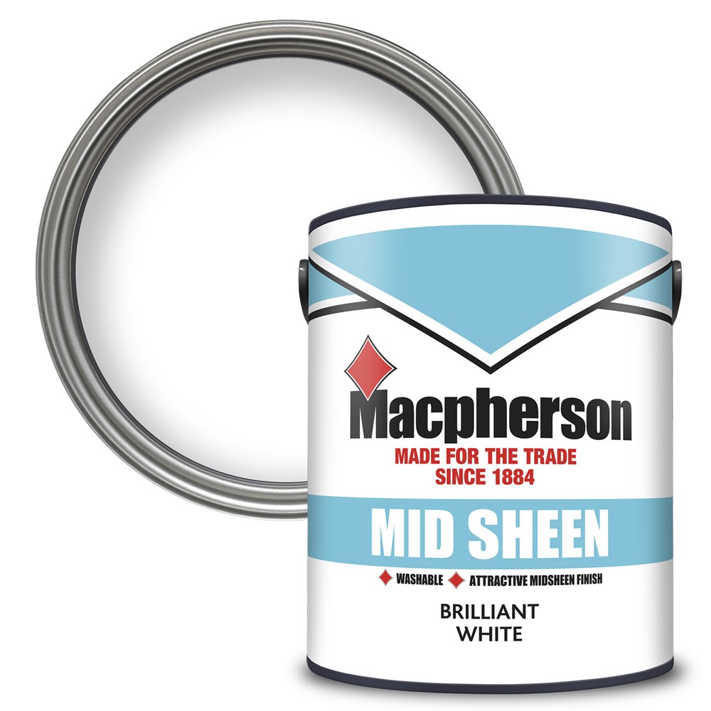 Macpherson Mid Sheen Emulsion Brilliant White 5L