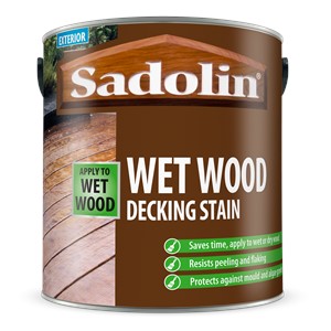 Sadolin Wet Wood Deck Stain - Teak - 2.5L