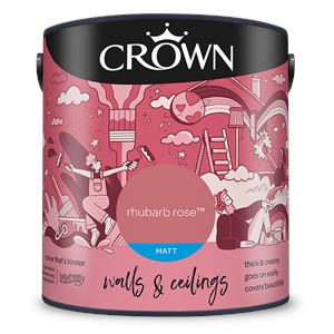 Crown Matt Emulsion Rhubarb Rose 2.5L