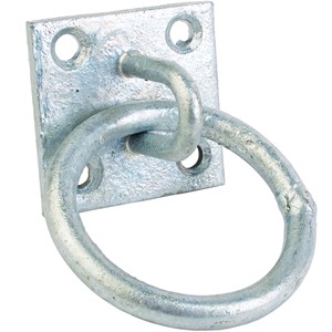 50mm x 50mm Chain Ring on Plate - Galvanized
