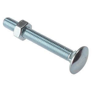 Carriage Bolt & Nut ZP M12 X 100mm Bag (5)