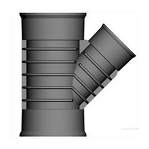 Twinwall 300mm/150mm Reducing Y 45 Deg