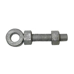 19 X 152MM Galvanised Adjustable Gate Eye Complete With 2 Nuts