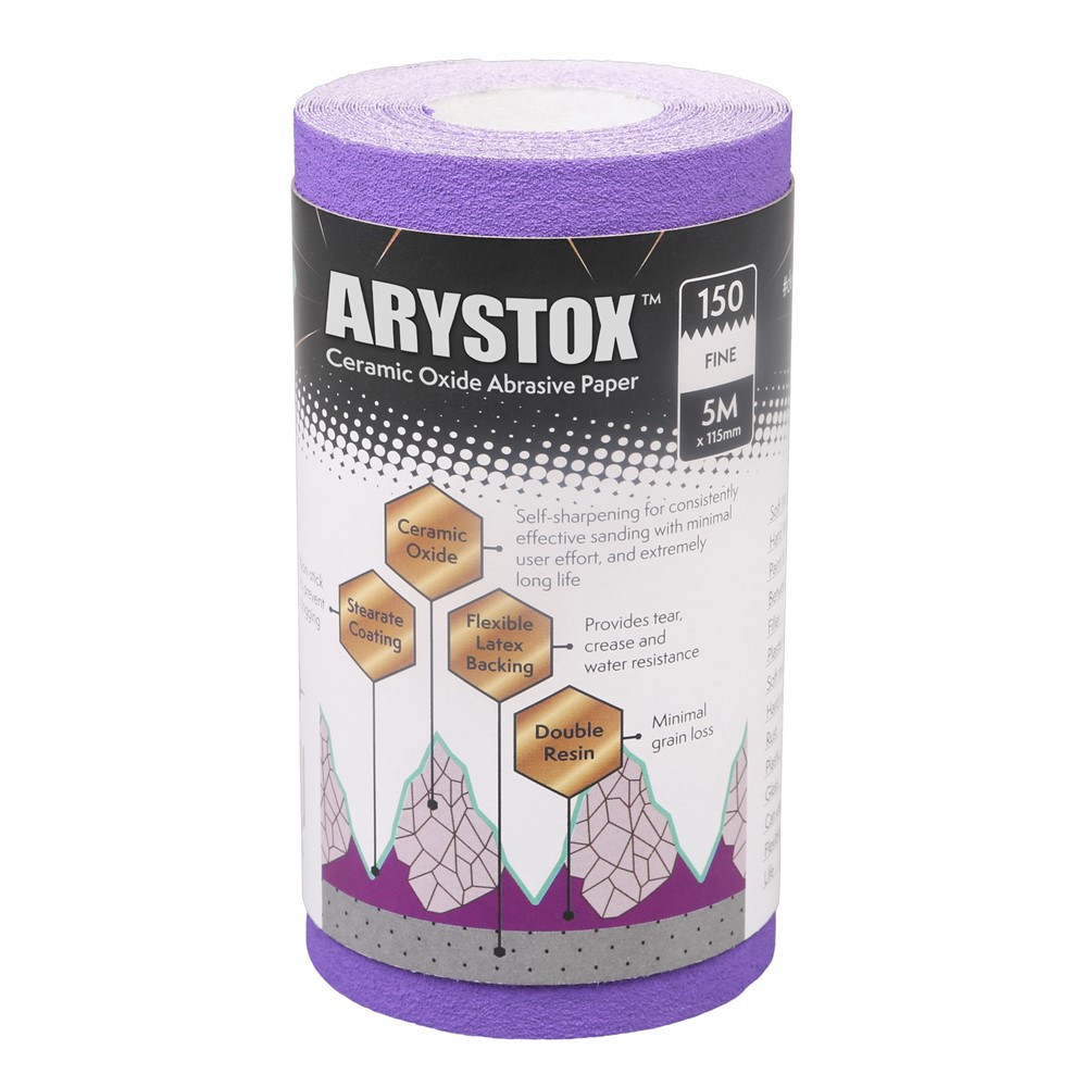 Ceramic Oxide Abrasive Paper Roll 5m x 115mm 150 Grit