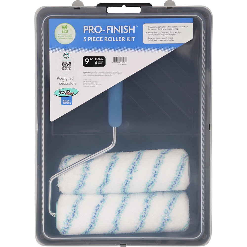 Axus Pro-Finish 5 Piece Roller Kit Blue Series 9