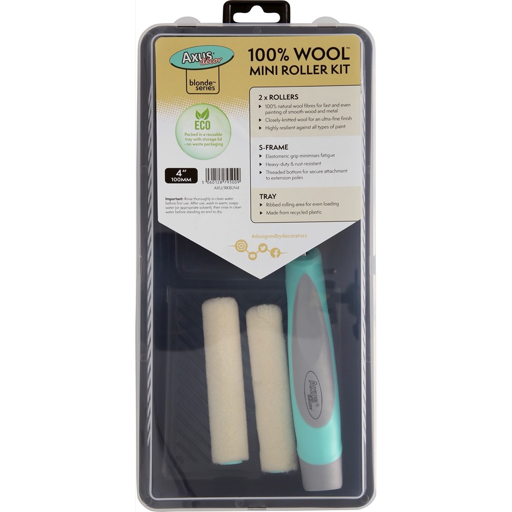 Axus 100% Wool 5 Piece Roller Kit Blonde 4