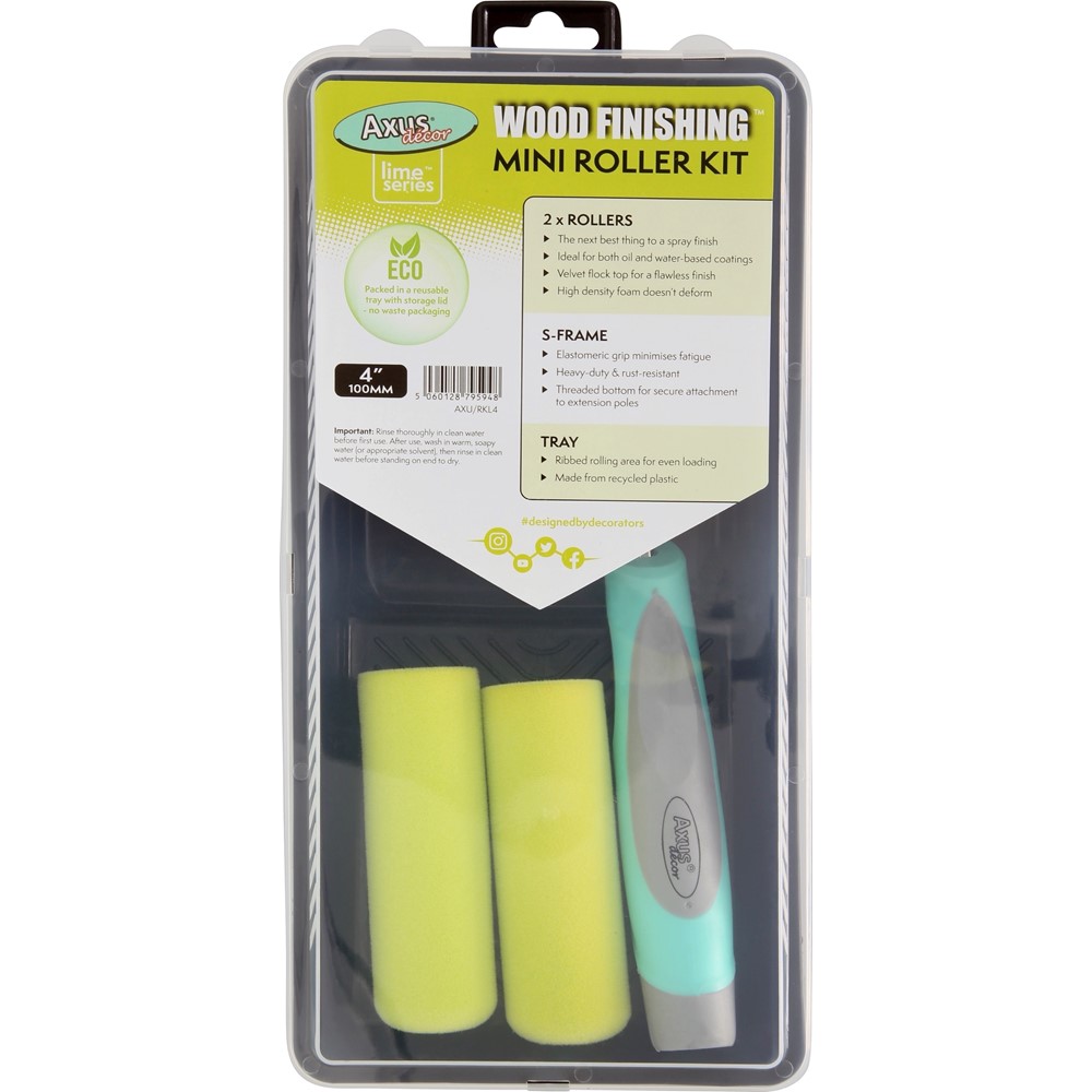 Axus Wood Fin 5 Piece Roller Kit Lime Series 4