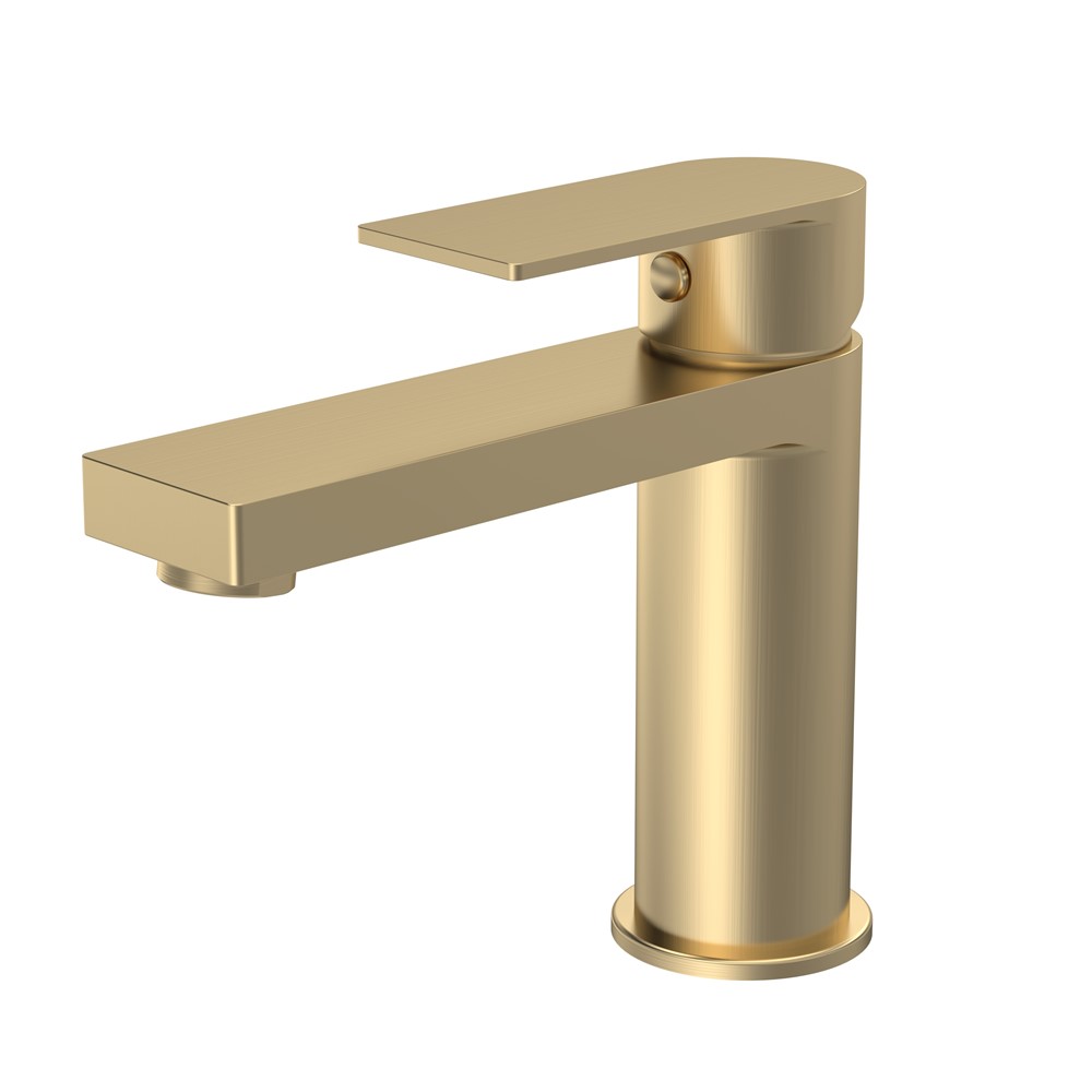 Basin Mixer with Push Button Waste – Brushed Brass