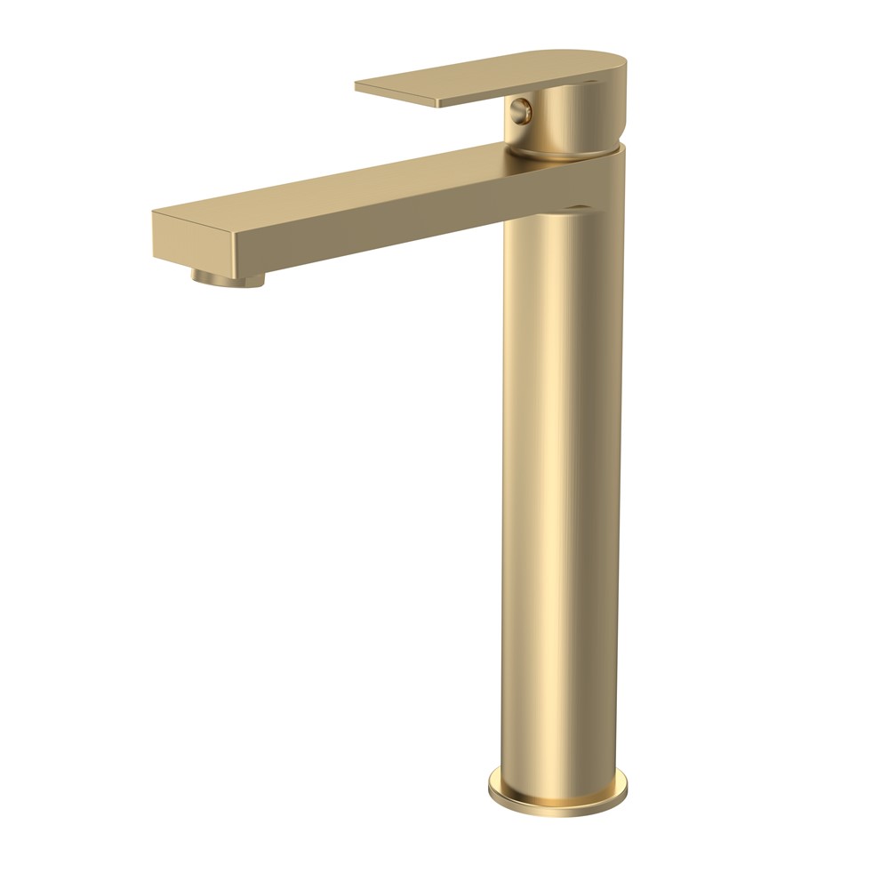High-Rise Mono Basin Mixer – Brushed Brass
