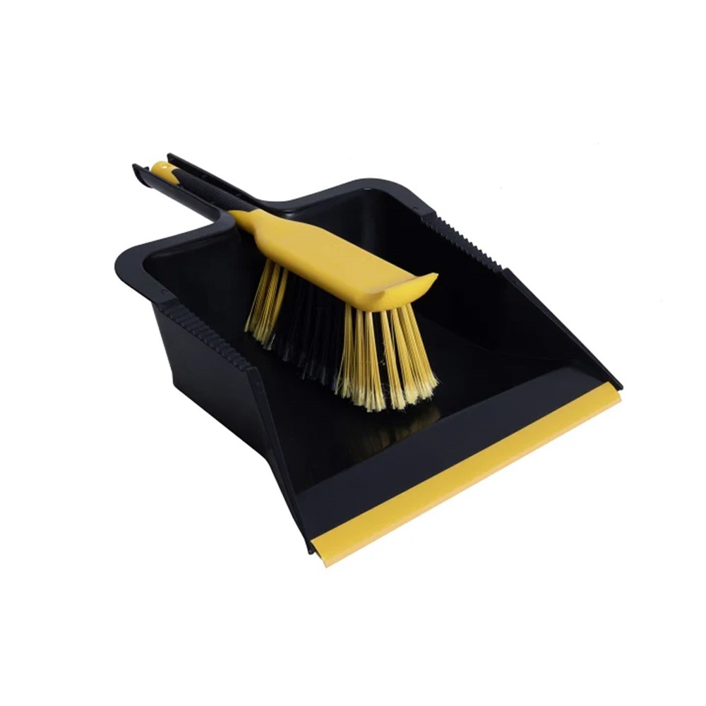 Bulldozer Heavy-Duty Dustpan and Brush Set