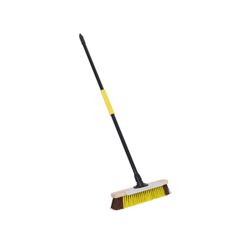Bulldozer Heavy-Duty Utility Broom with Metal Scraper 380mm (15in)