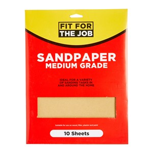 Fit For The Job 10 Sheets Medium Grade Sandpaper