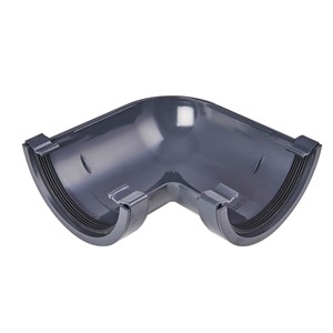 Round 114mm 90 Degree Angle Anthracite Grey