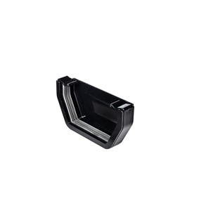 Square 117mm External Stop End Black