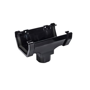Square 114mm Running Outlet Black