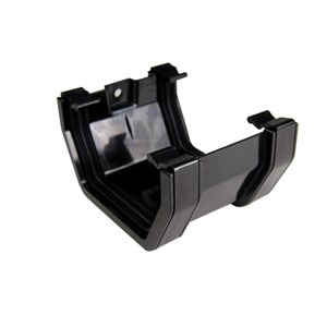 Square 117mm Union Bracket Black