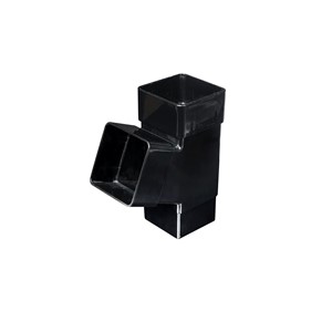 Square 65mm 112.5 Degree Branch Black