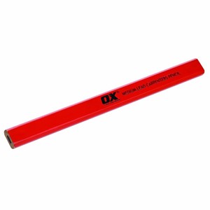 OX Trade Medium Red Carpenters Pencils 10 Pack