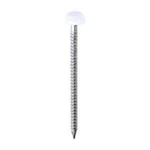 TIMCO Polymer Headed Pins - A4 Stainless Steel - White 40mm
