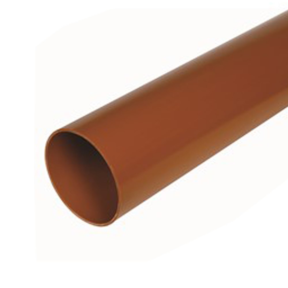 110mm Underground Drainage Pipe 3m Plain End