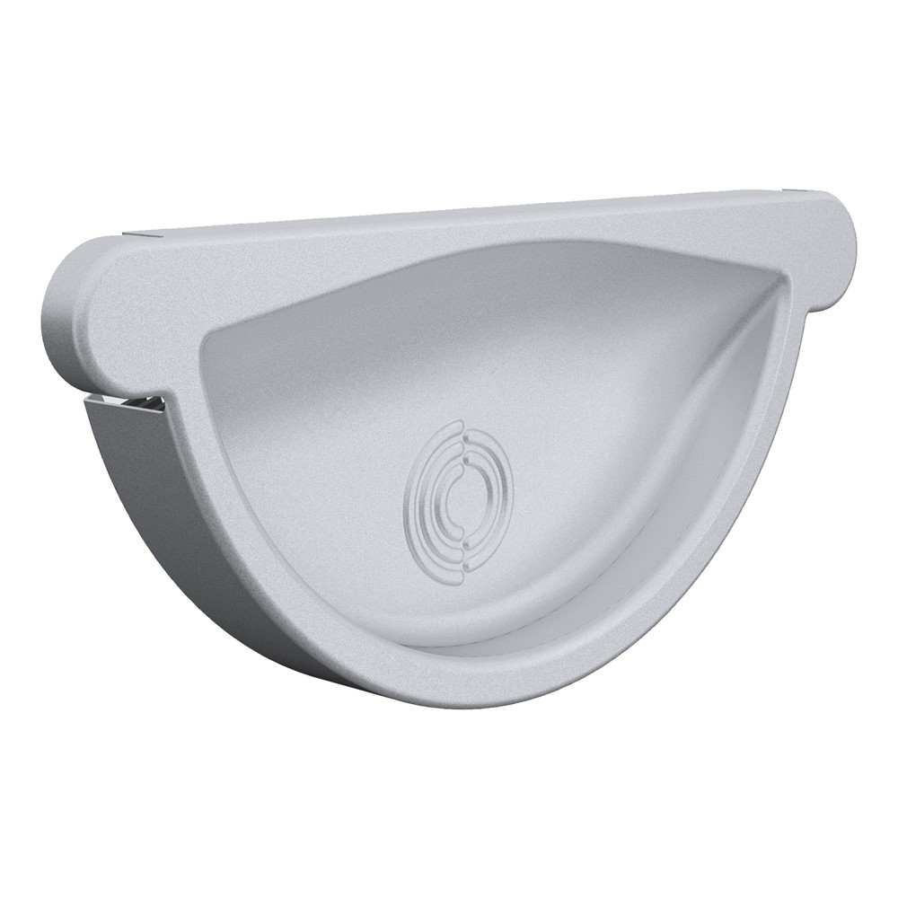 Lindab Galv Half Round Stop End Self Lock 125mm