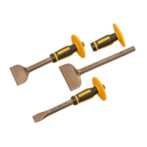 Roughneck® Gorilla  Bolster and Chisel Set with Non-Slip Guards - 3 Piece 