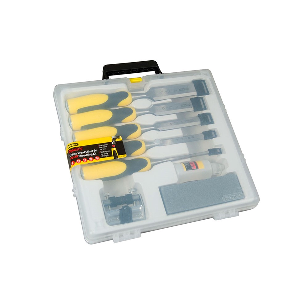 Stanley DynaGrip Chisel Set with Strike Caps 5 Piece
