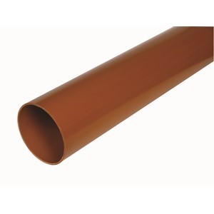 110mm Underground Plain End Drainage Pipe 3m
