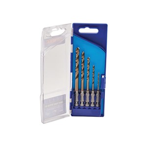 Faithfull 5 Piece Quick Change HSS Cobalt Impact Drill Bit Set