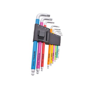Faithfull 9 Piece Colour Coded Hex Key Set