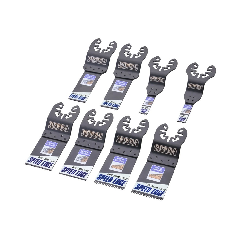 Faithfull 8 Piece Multi-Tool Speed Edge Blade Set