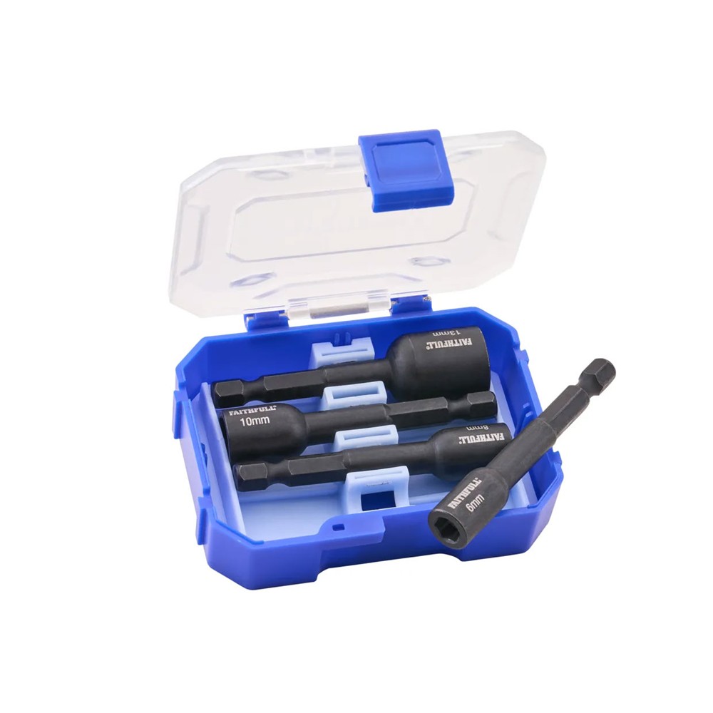 Faithfull 4 Piece Impact Nut Driver Set