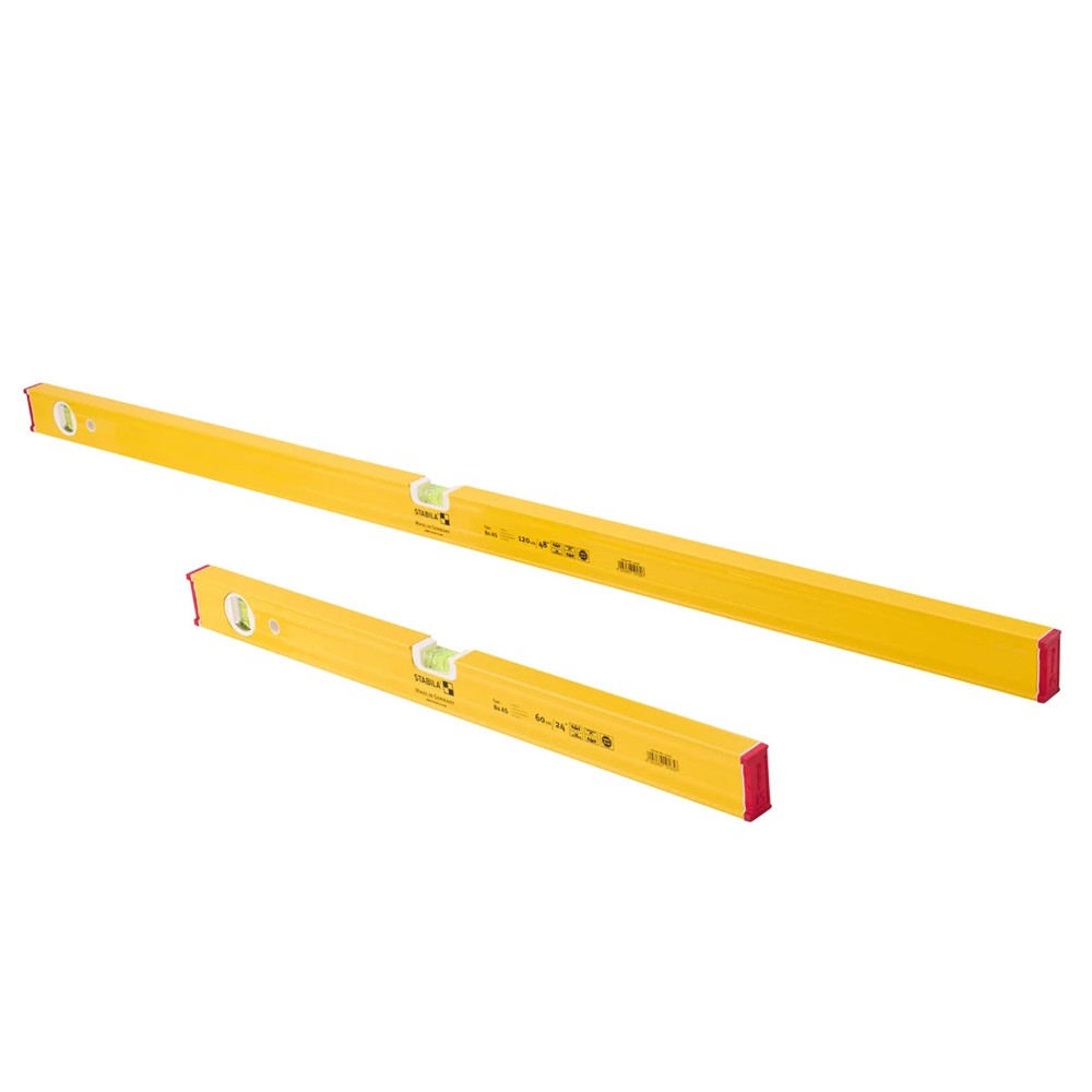 Stabila 60 & 120cm (2 & 4ft) 80AS Level Twin Pack